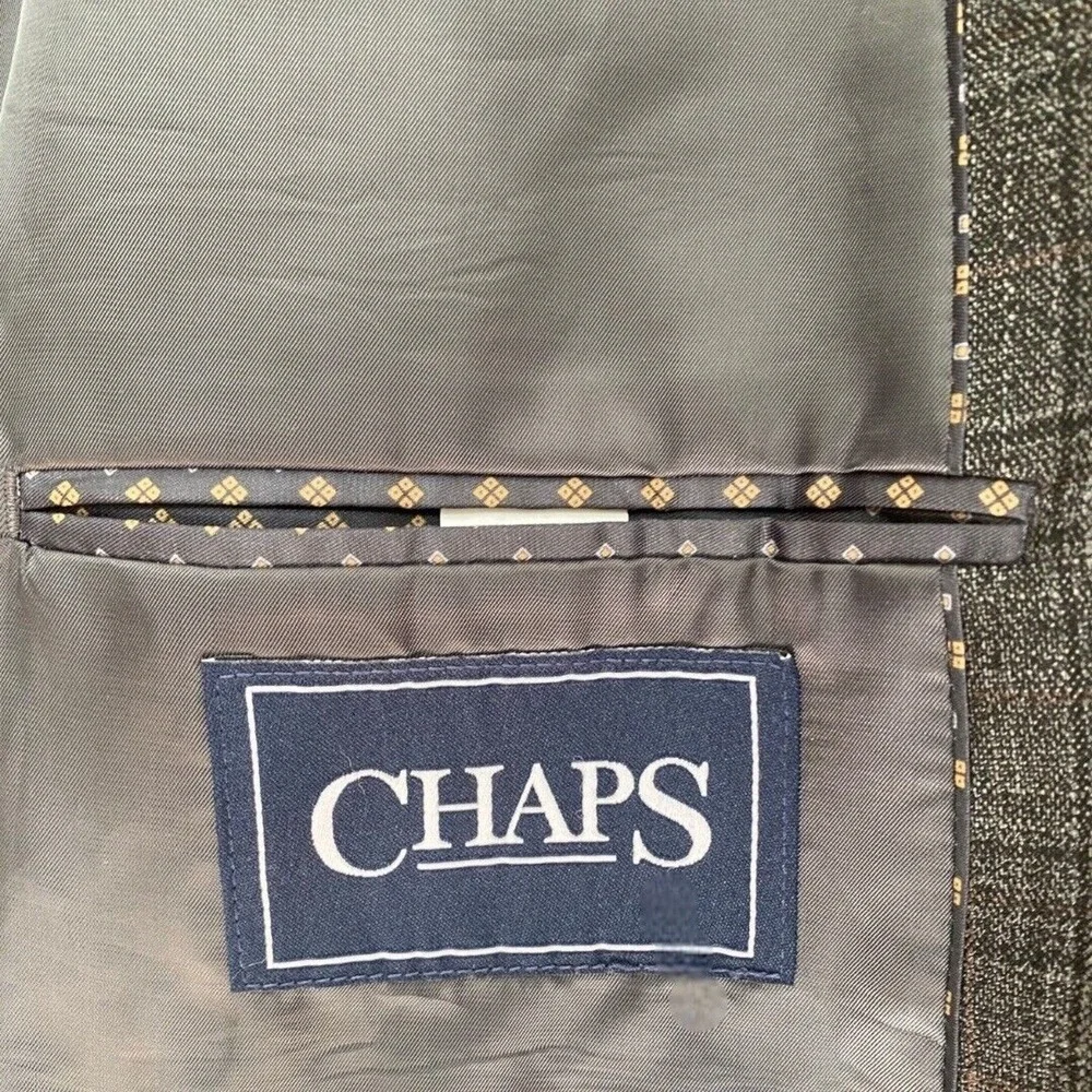 Chaps Mens Size 52 Blazer Sport Coat Gray Casual Career Jacket‎